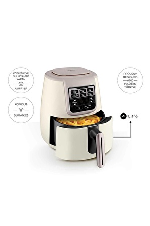 Air Pro Cook 3 In 1 Xl Ev Yemeği, Közleme, Sulu Yemek Tencereli Airfryer Iconic Beige