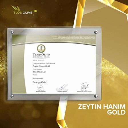 Zeytin Hanım Gold Soğuk Sıkım / Erken Hasat / Natürel Sızma Zeytinyağı (<=0.8 Asit ) - 750ml