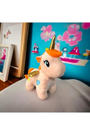 Toyzz 50 Cm Unicorn Sevimli Boynuzlu At Pelus Oyuncak Uyku Arkadaşı Oyun Arkadasi