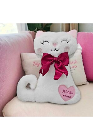 Toyzz 40 Cm Kedi Peluş Oyuncak Dekoratif Yastık Kırlent Peluş Oyuncak