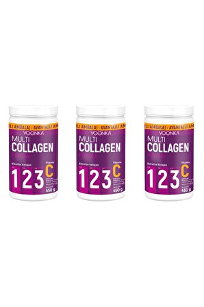 Voonka Multi Collagen Powder 450 Gr 3 Kutu