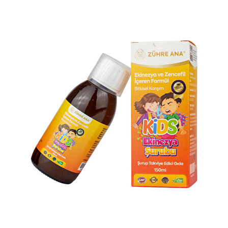 Zühre Ana Kids Ekinezya ve Zencefilli Öksürük Şurubu 150 Ml