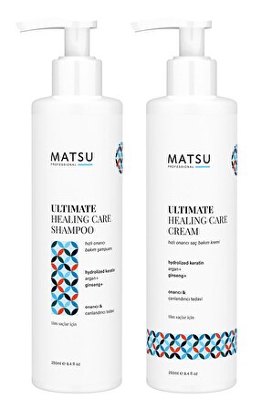 MATSU Ultimate Anında Onarıcı Saç Bakım Şampuan Ve Krem 2'li Set 2x250ml