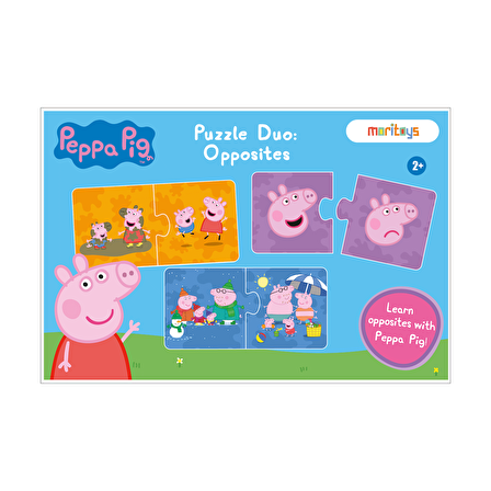 Peppa Pig İkili Puzzle: Zıt Kavramlar 10'lu Yapboz Seti