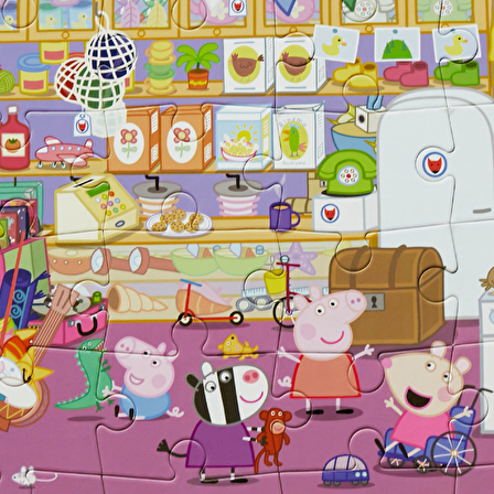 Look & Find Puzzle: Peppa Pig Mr. Fox's Shop - 36 Parça Yapboz ve Gözlem Oyunu