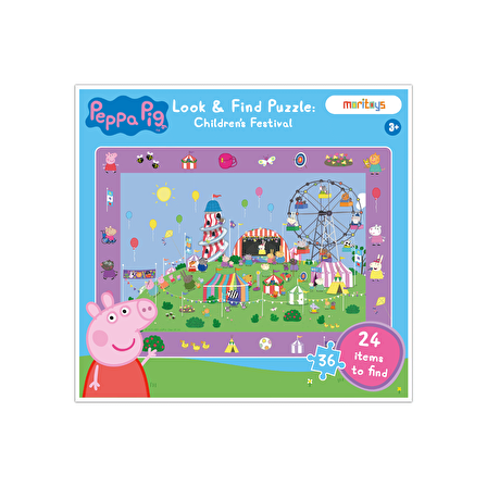 Look & Find Puzzle: Peppa Pig Children's Festival - 36 Parça Yapboz ve Gözlem Oyunu