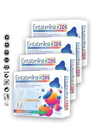Entatmina Kids 10 Flakon 2 Milyar Bacillus Clausii Sporu Içeren Probiyotik X 4 Paket