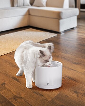 Fonri Evcil Hayvan Akıllı Otomatik Su Kabı, 2 Litre, Kedi Köpek Su Pınarı, Uzaktan, Sesli Kontrol