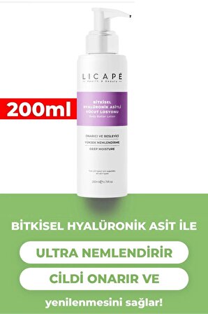 Licape Bitkisel Hyalüronik Asitli Vücut Losyonu 200 ml