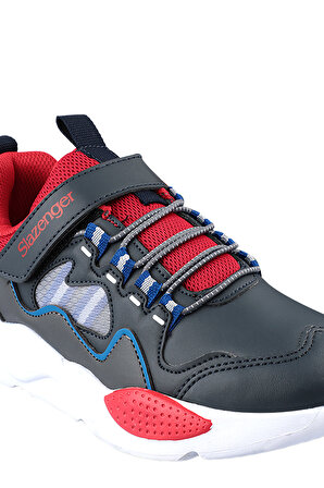Slazenger BEST Sneaker Unisex Çocuk Ayakkabı Lacivert / Kırmızı