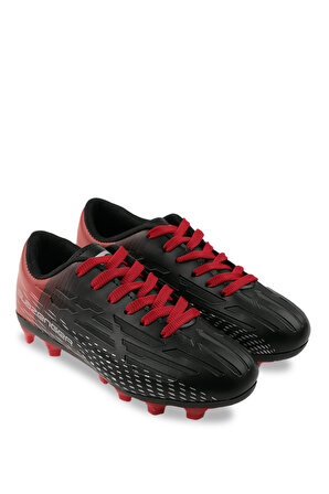 Slazenger SCORE I KRP Futbol Erkek Çocuk Krampon Ayakkabı Siyah / Kırmızı