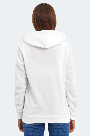 Slazenger Kadın Fermuarlu Sweatshirt KATYA Kadın Sweatshirt Beyaz ST23WK081-000