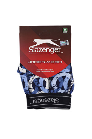 Slazenger JAMA Erkek Boxer İç Giyim Saks Mavi / Beyaz