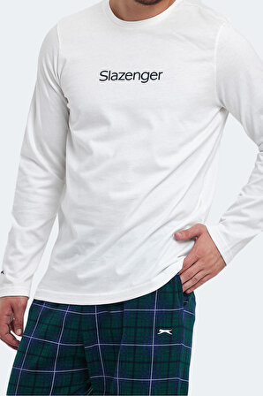 Slazenger PATRICK IN Erkek Pijama Takım Beyaz