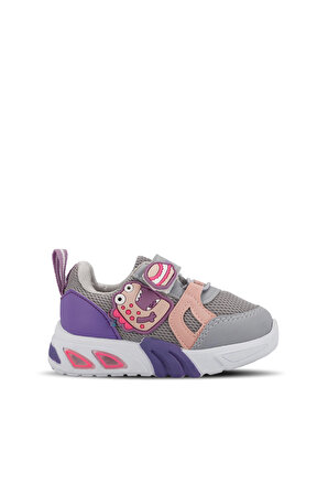 Mille PANAMA Kız Çocuk Sneaker Ayakkabı Açık Gri / Mor