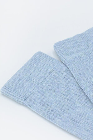 Açık Mavi Vertical Stripes Havlu Çorap