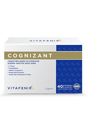 Vitafenix Cognizant Fosfatidilserin ve Sitikolin İçeren Vegan Takviye Edici Gıda 40 Kapsül