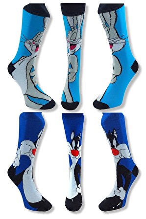 Özel Tasarım, Maksimum Konfor: 5'li Çizgi Karakter Çorap Seti Sizi Bekliyor