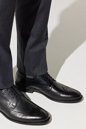 Erkek Siyah %100 Hakiki Deri Klasik Ayakkabı