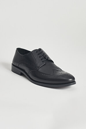 Erkek Siyah %100 Hakiki Deri Klasik Ayakkabı