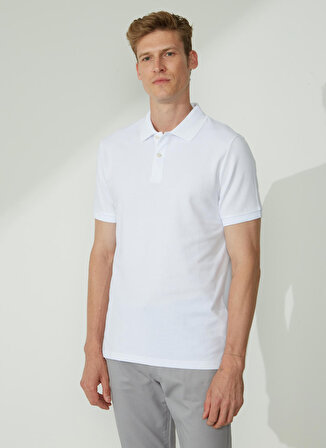 Altınyıldız Classics Polo Yaka Beyaz Erkek T-Shirt 4A9000000001