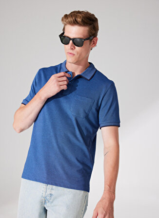 Altınyıldız Classics Lacivert Melanj Erkek Polo T-Shirt 4A9000000004