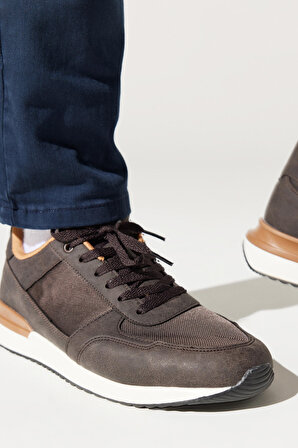 Erkek Kahverengi Günlük Sneaker Ayakkabı