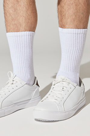 Erkek Beyaz-taba Sneaker Ayakkabı