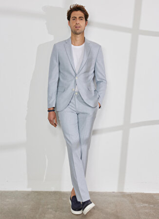 Altınyıldız Classics Normal Bel Slim Fit Açık Mavi Erkek Takım Elbise 4A3023200005