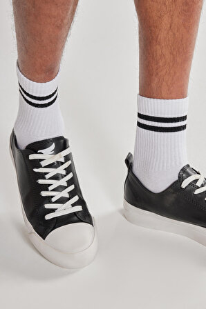 Erkek Siyah Desensiz Sneaker Ayakkabı