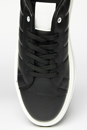 Erkek Siyah-beyaz Rahat Taban Spor Sneaker Ayakkabı