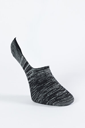 Erkek Siyah-Gri Desenli Tekli Babet Çorap