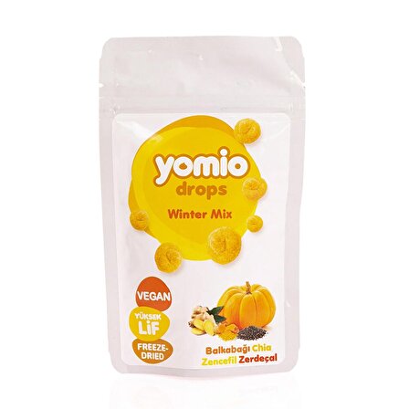 Yomio Drops Winter Mix Balkabağı-Elma-Chia ve Baharatlarla Zenginleştirilmiş Freeze Dry Atıştırmalık