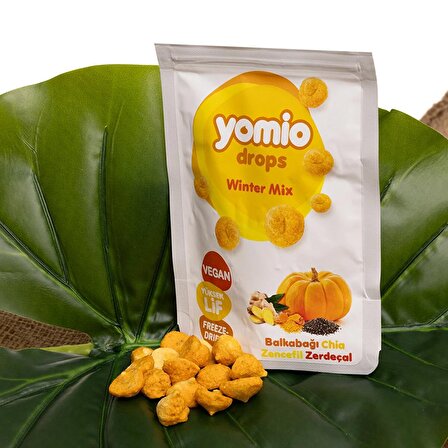 Yomio Drops Winter Mix Balkabağı-Elma-Chia ve Baharatlarla Zenginleştirilmiş Freeze Dry Atıştırmalık