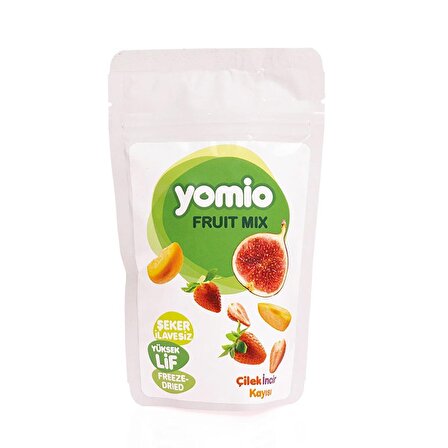 Yomio Drops Fruit Mix Freeze Dry Meyve Dilimleri İncir-Kayısı-Çilek