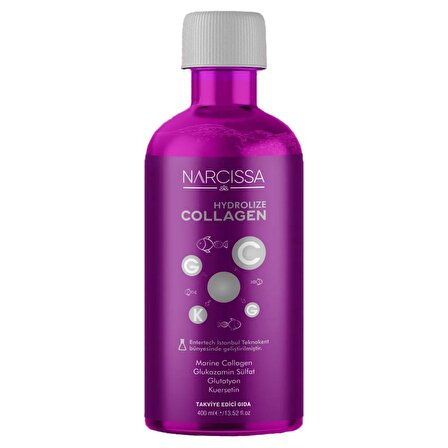 Narcissa Hydrolize Collagen - %100 Saf Marine Collagen, Hidrolize Peptitler İçeren Sıvı Kolajen 400 ml