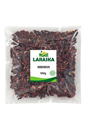 Laraska Organik Hibiskus Çayı 500g - Nar Çiçeği - Bamya Çiçeği - Hibiscus Tea Whole 500g