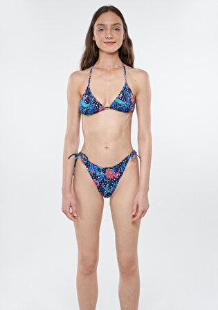 Tropik Baskılı Lacivert Bikini Altı 1911530-30717