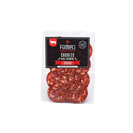 Fümeci Smokehouse %100 Dana Fermente İspanyol Sucuk Acılı Chorizo 1000 g ℮