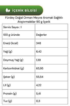 Fürdey Sağlıklı Atıştırmalık Deneme Paketi  90 G x 6 Adet