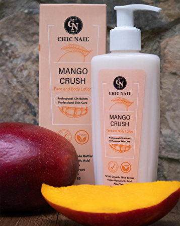 Vegan Yüz ve Vücut Losyonu Mango Crush - Collagen / Hyaluronik asit / AloeVera Özü / Avokado Yağı