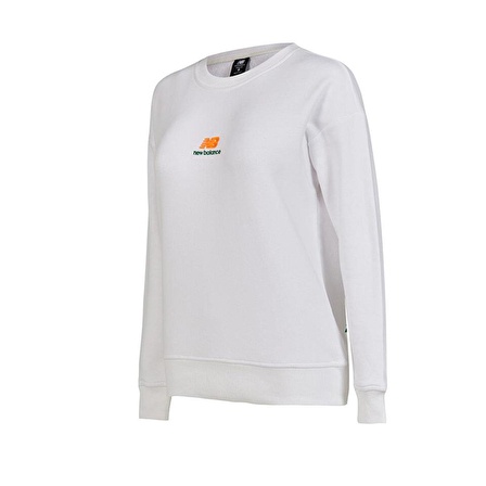 New Balance Kadın Beyaz Sweatshirt WNH1308-WT