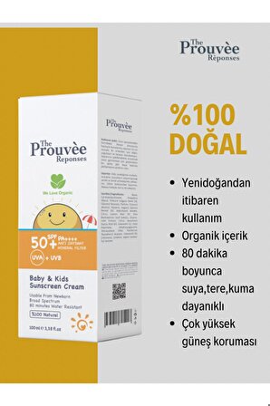 THE PROUVEE REPONSES 50 SPF BEBEK ÇOCUK GÜNEŞ KREMİ 100ML