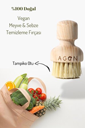 Agon Doğal Meyve&Sebze Temizleme Fırçası