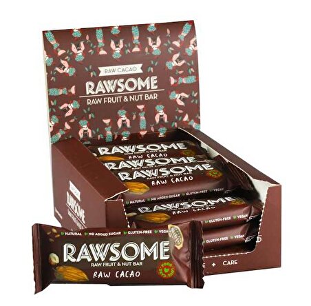 Rawsome Kakaolu Kuruyemiş ve Meyve Bar 40 Gr. 16 Adet (1 Kutu)
