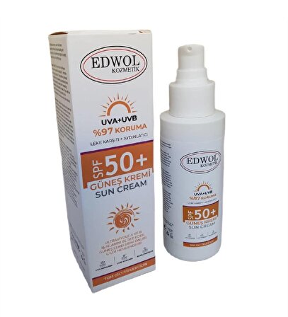 EDWOL Leke Karşıtı Spf50 Yüksek Koruma Leke Karşıtı Ve Aydınlatıcı Nemlendirici Güneş Kremi