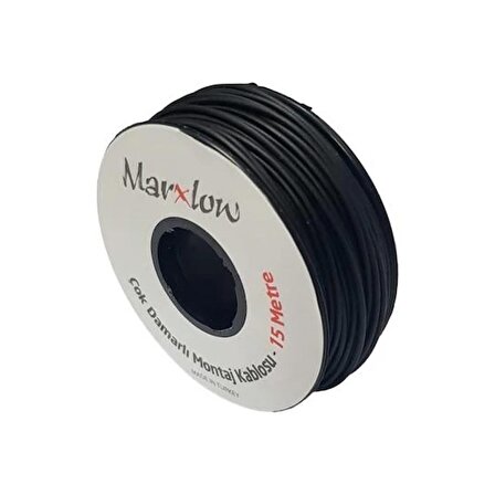 Marxlow 15 Metre Çok Damarlı Montaj Kablosu - Siyah