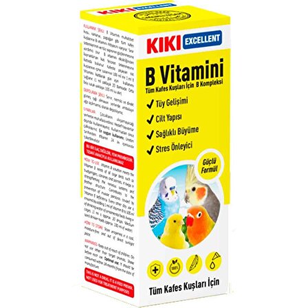 KIKI Excellent Kuşlar İçin B Vitamini 25 ML