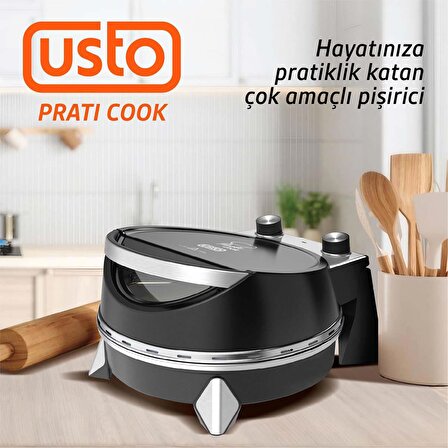 USTO 2850 Prati Cook Çok Amaçlı Pişirici Siyah