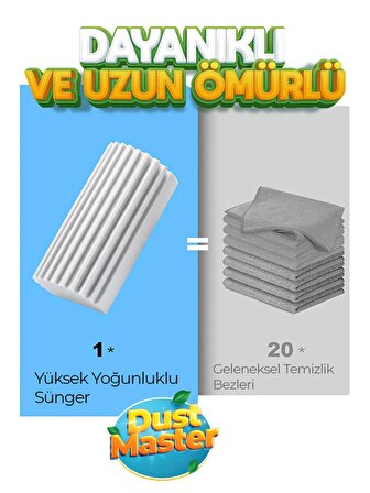 Nemli Silgi Sünger - Toz Ustası - Dust Master - Çok Amaçlı Temizlik Toz Süngeri-Pembe